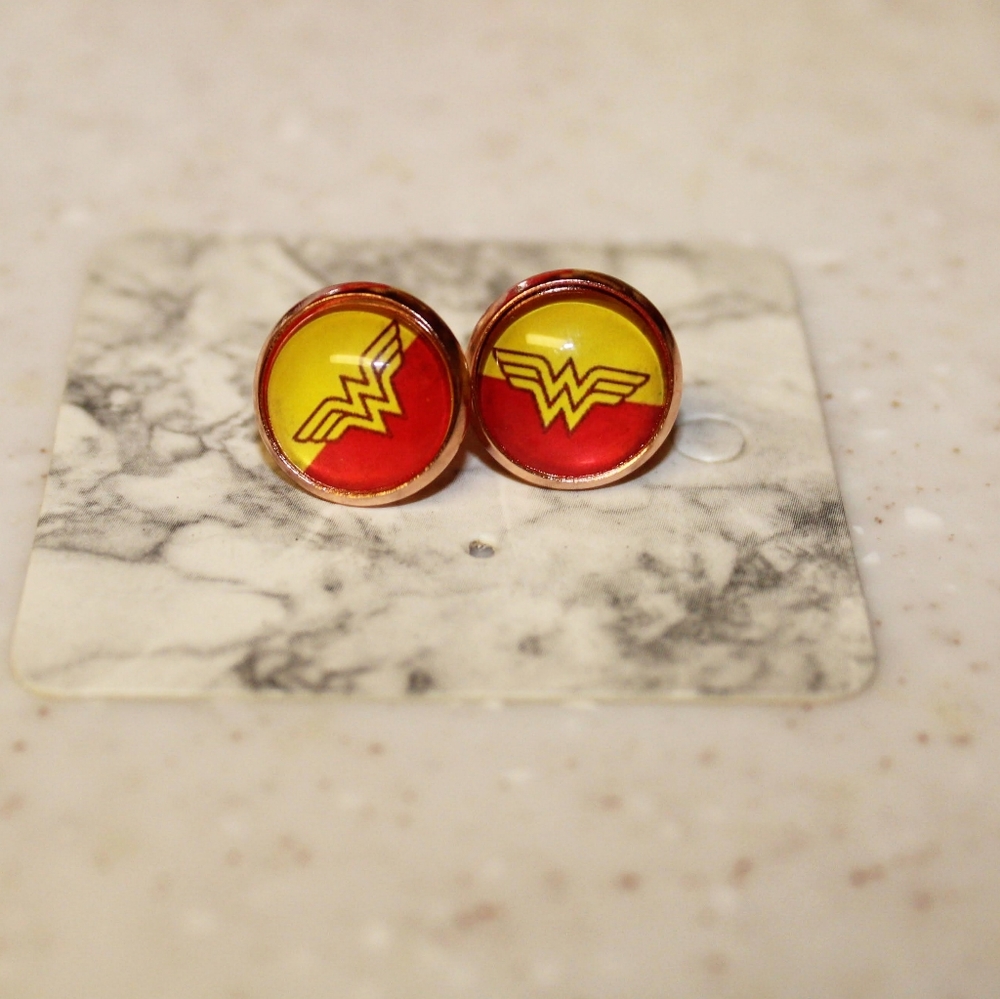Wonder woman stud earrings